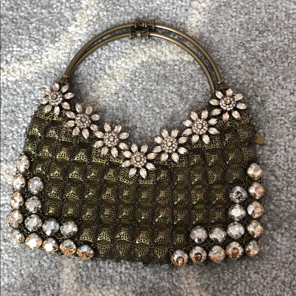 Kenny Ma Bejeweled Metal Mesh Evening Bag
